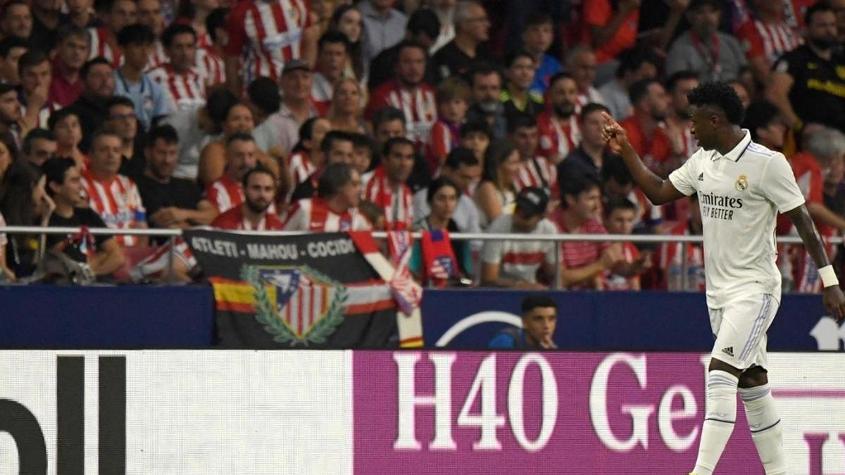 Vinicius Junior, jugador del Real Madrid, durante un partido en el Metropolitano.