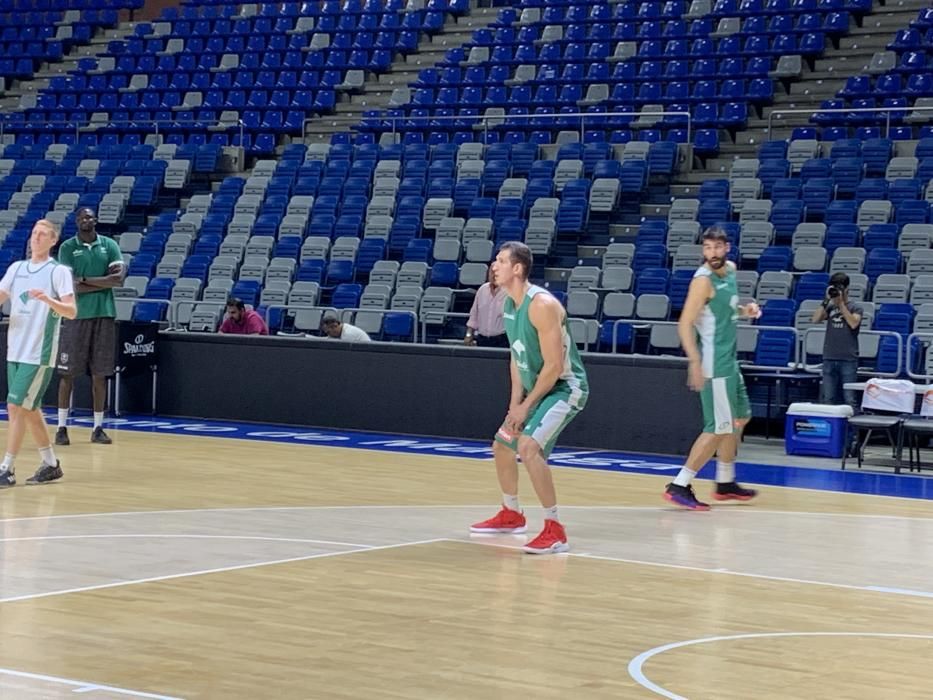 Primer entrenamiento de Rubén Guerrero con el Unicaja