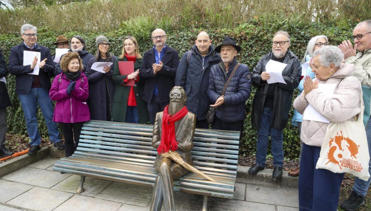 Homenaje a Valle en Santiago de Compostela, que se celebrará hoy.