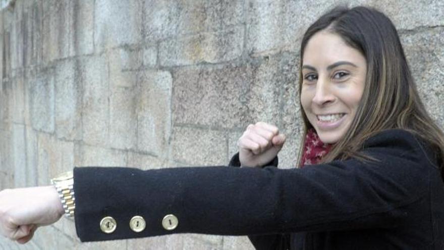 Marta Brañas, tras proclamarse campeona de España.