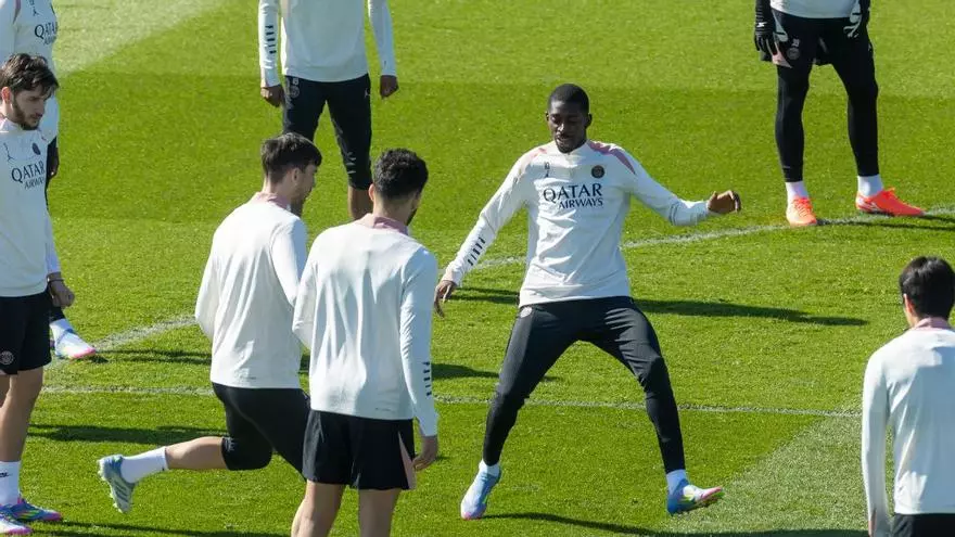 El PSG se entrena en Poissy antes del partido de Liga de Campeones frente al Aston Villa