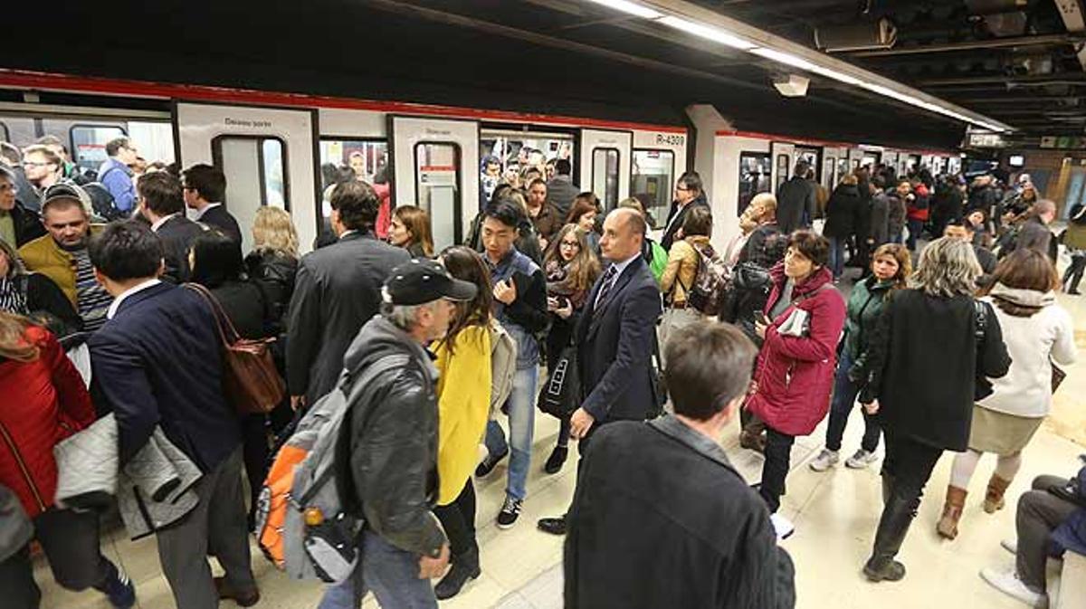 Vaga de metro el 24 de febrer.