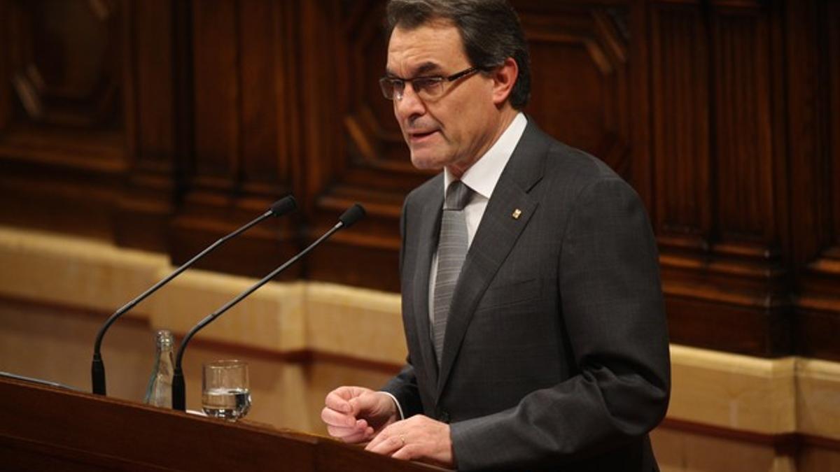 Artur Mas durante el debate de investidura.