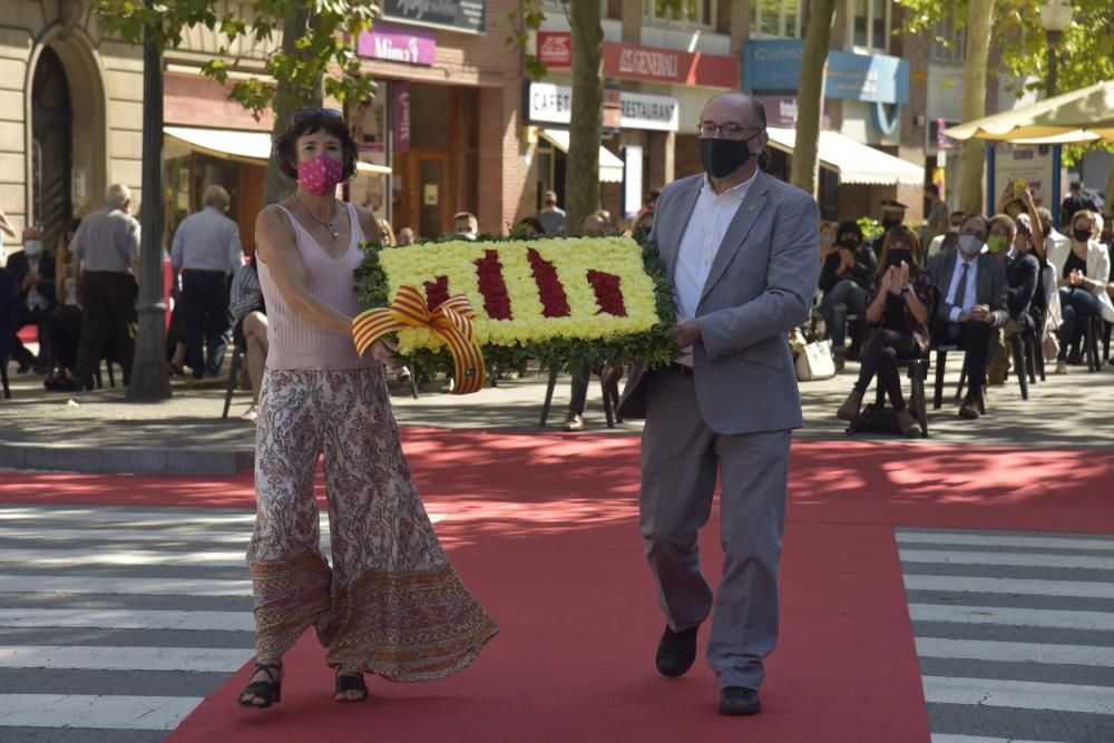 L'acte de la Diada 2020 a Manresa, en fotos