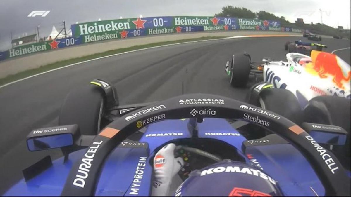 La acción protagonizada por Lawson y Sainz en Zandvoort