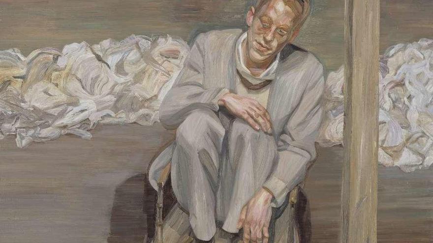 Behrens retratado por Lucian Freud