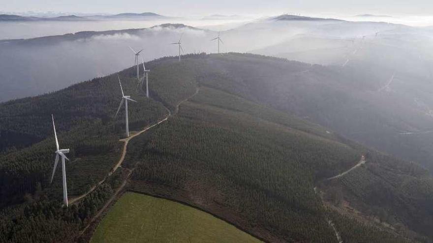 Uno de los parques eólicos adquiridos por Endesa en Galicia.