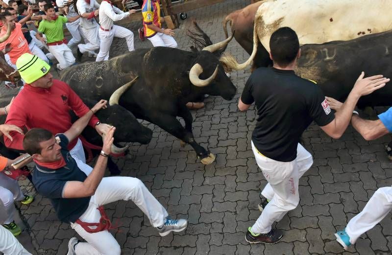 Penúltimo encierro de las fiestas de San Fermín