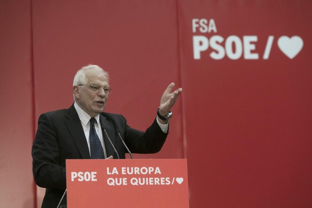 Mitin de Borrell y Barbón en Oviedo