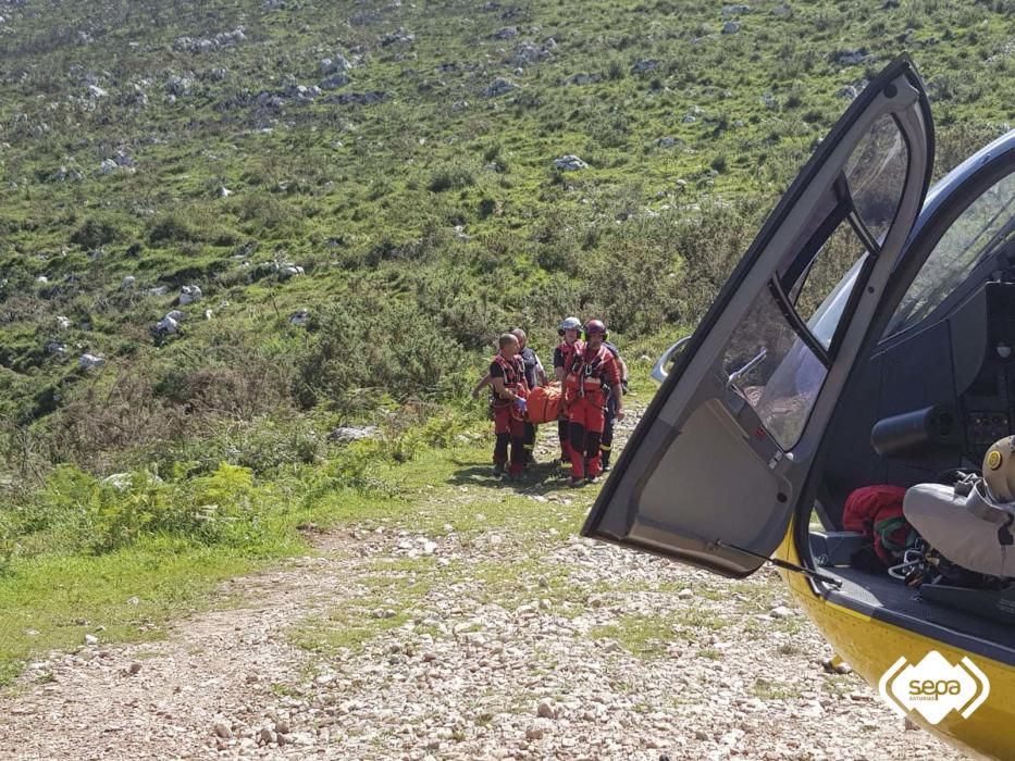 Así fue el rescate del hombre atrapado en su quad