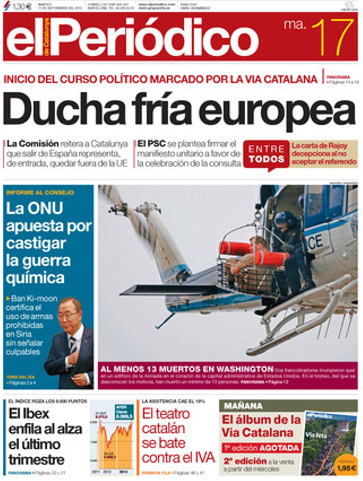 EL PERIÓDICO, 17-09-2013. EL PERIÓDICO, 17-09-2013.