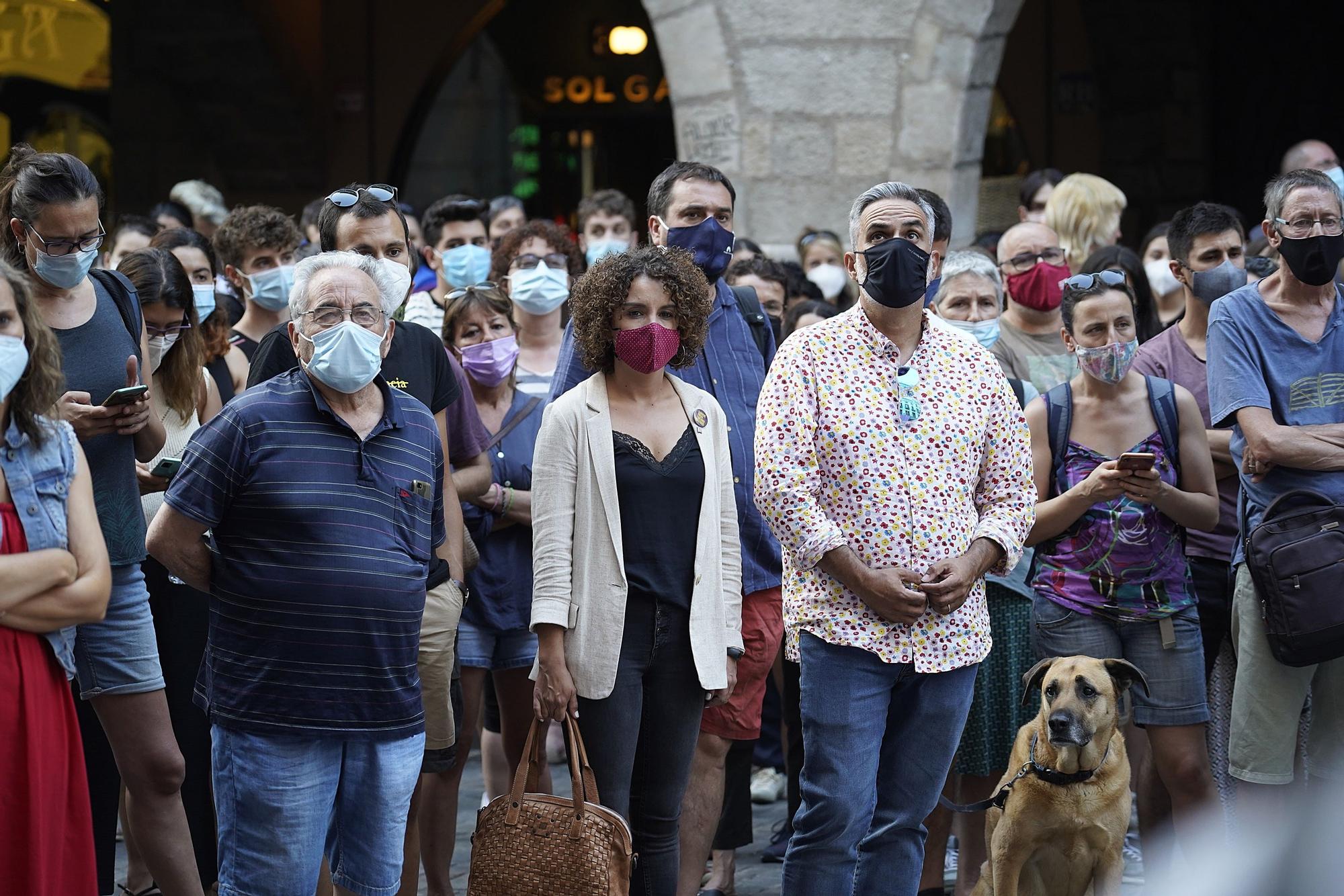 Concentració per condemnar la mort de Samuel Luiz a Girona