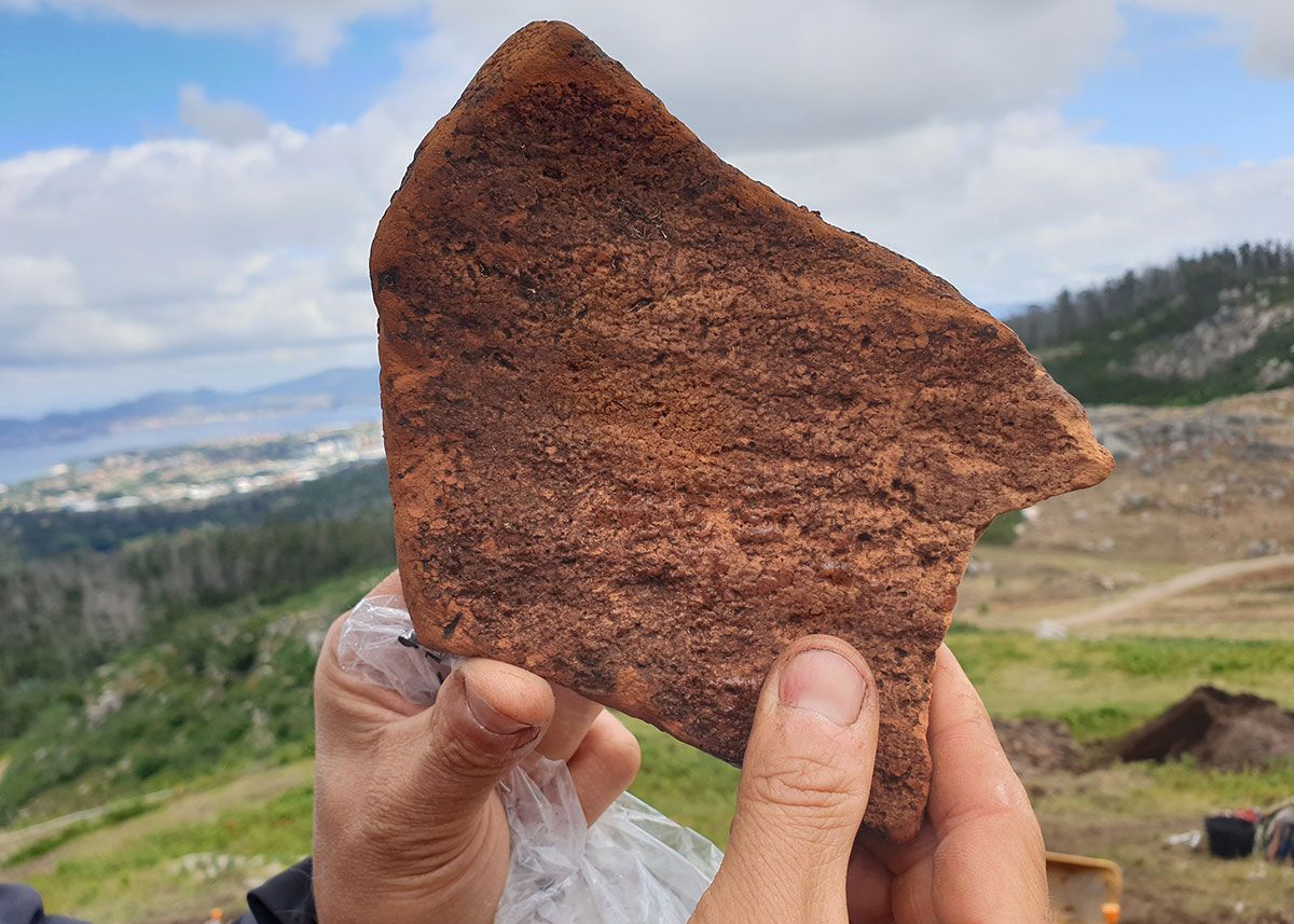 Restos arqueológicos, encontrados en el yacimiento