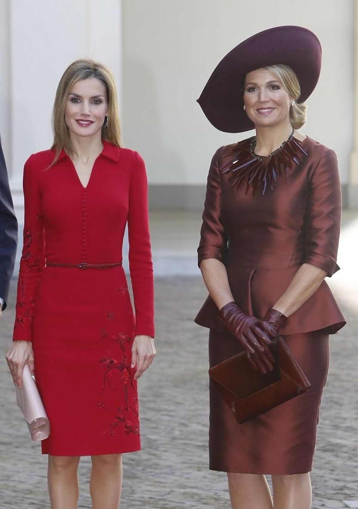 Letizia con Máxima de Holanda