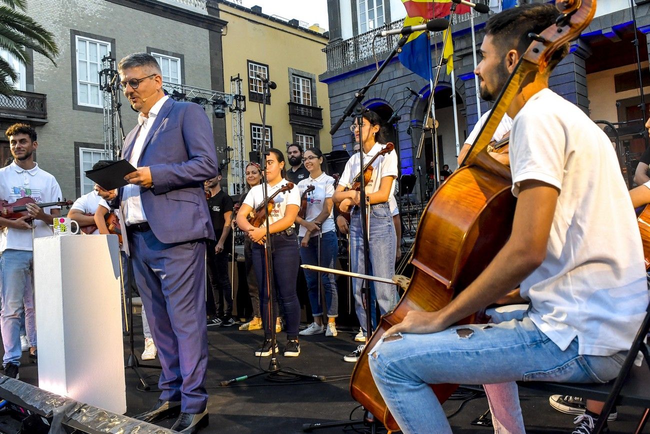 José Brito en el pregón de las Fiestas Fundacionales 2022 de Las Palmas de Gran Canaria