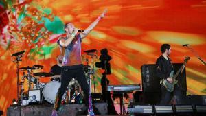 Coldplay en el primero de sus conciertos en Barcelona.
