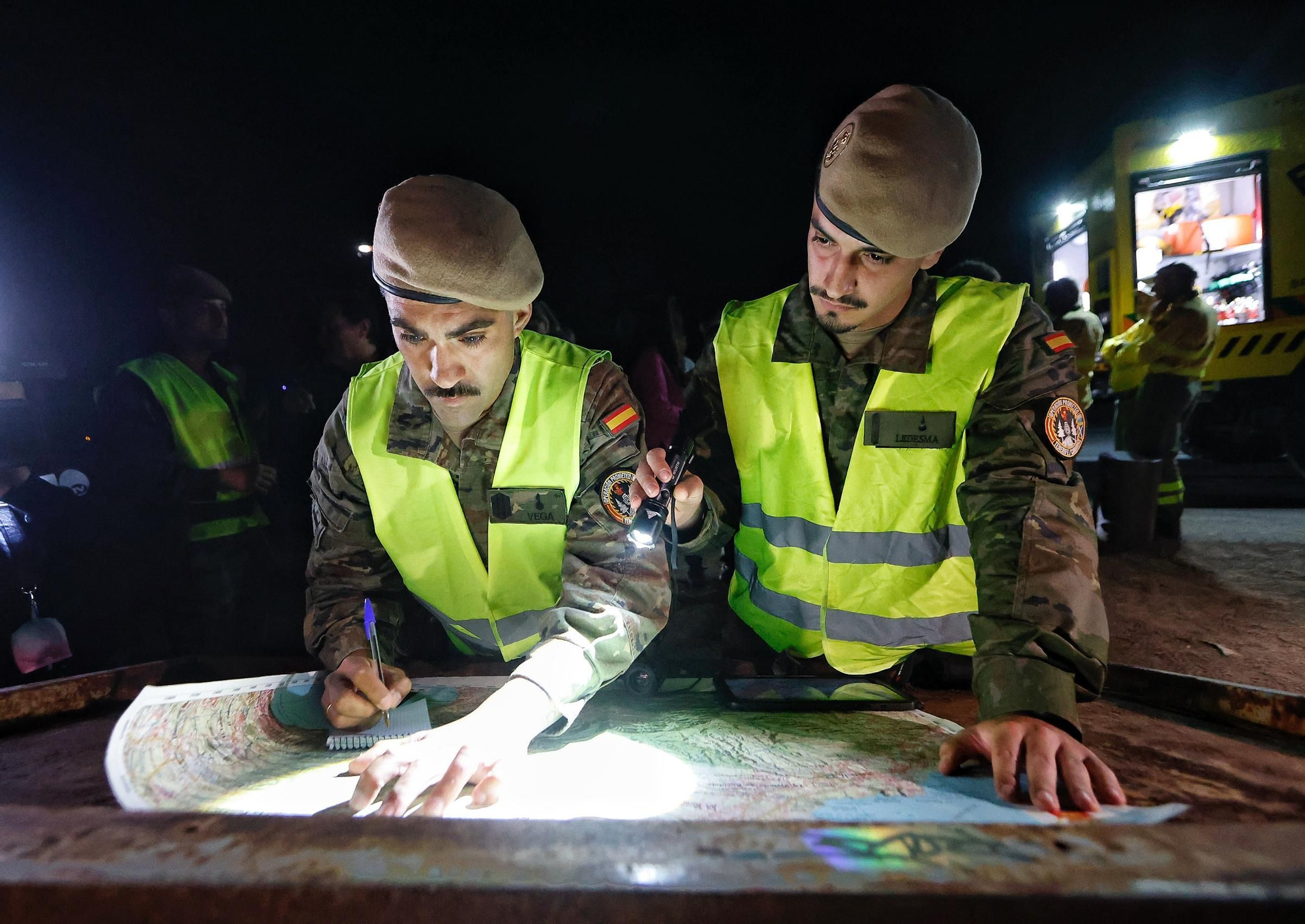 Visita nocturna al Operativo de Prevención y Extinción de Incendios Forestales