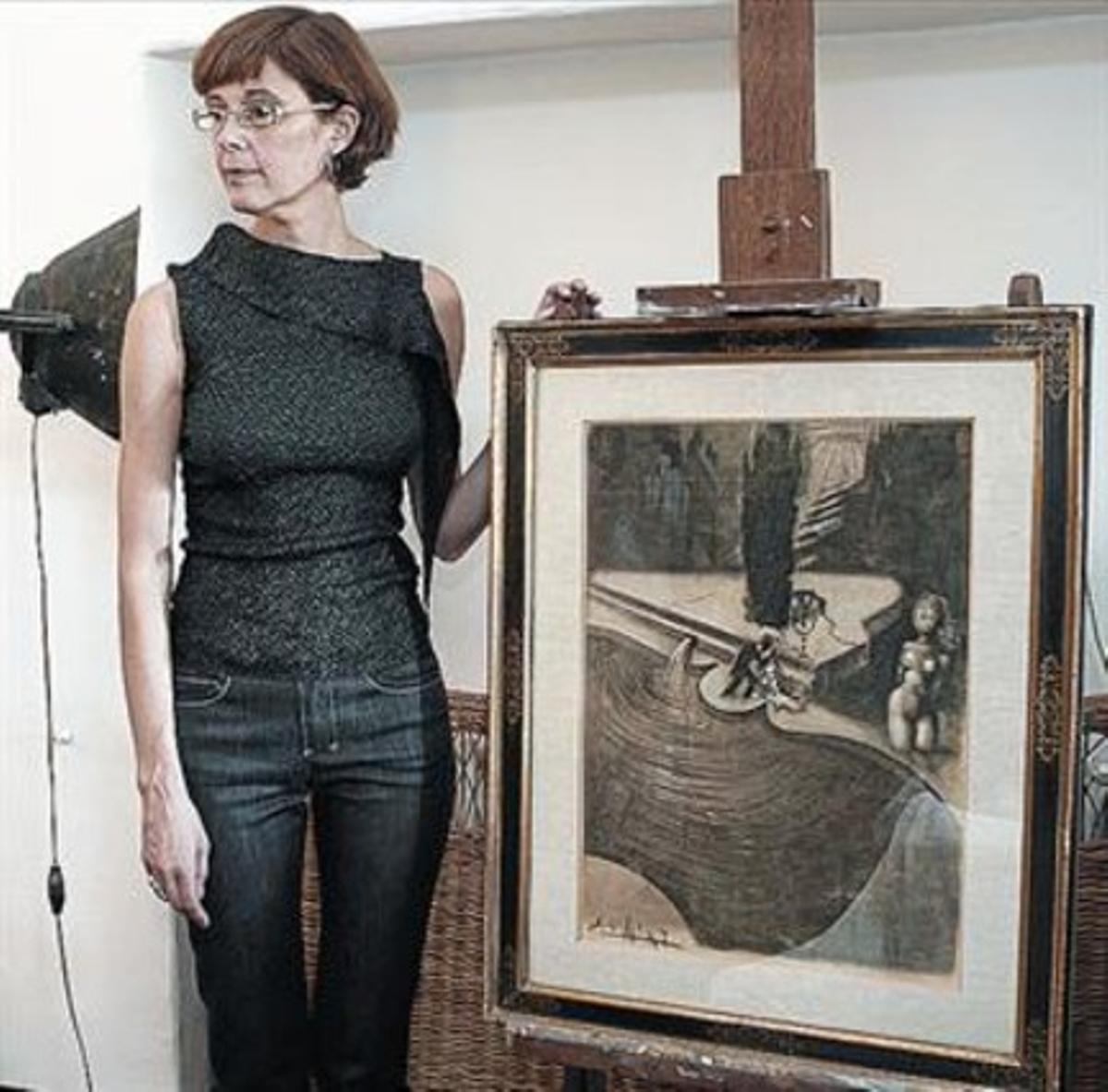 Montse Aguer, ahir amb El piano surrealista al castell de Púbol.