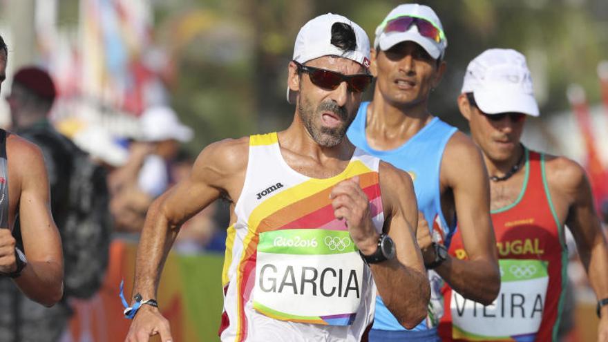 García Bragado en la prueba de 50 kilómetros marcha.