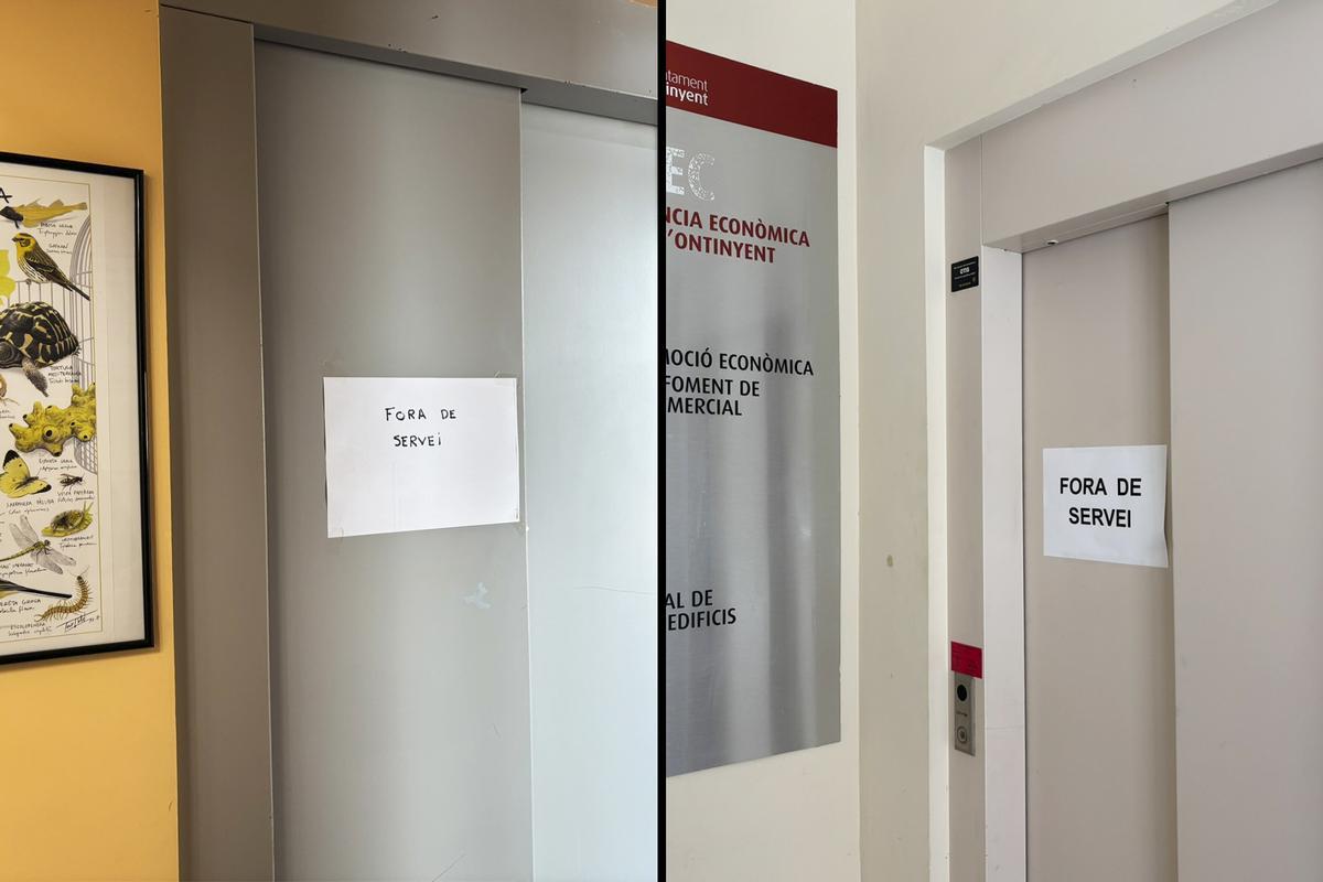 Ascensores fuera de servicio en el CPFPA Sant Carles i el edificio CREC