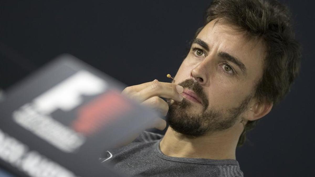 Fernando Alonso, en rueda de prensa