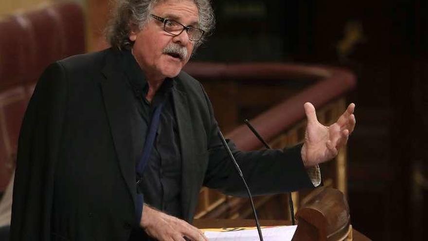 Joan Tardà, diputado de ERC, ayer en el Congreso. // Efe