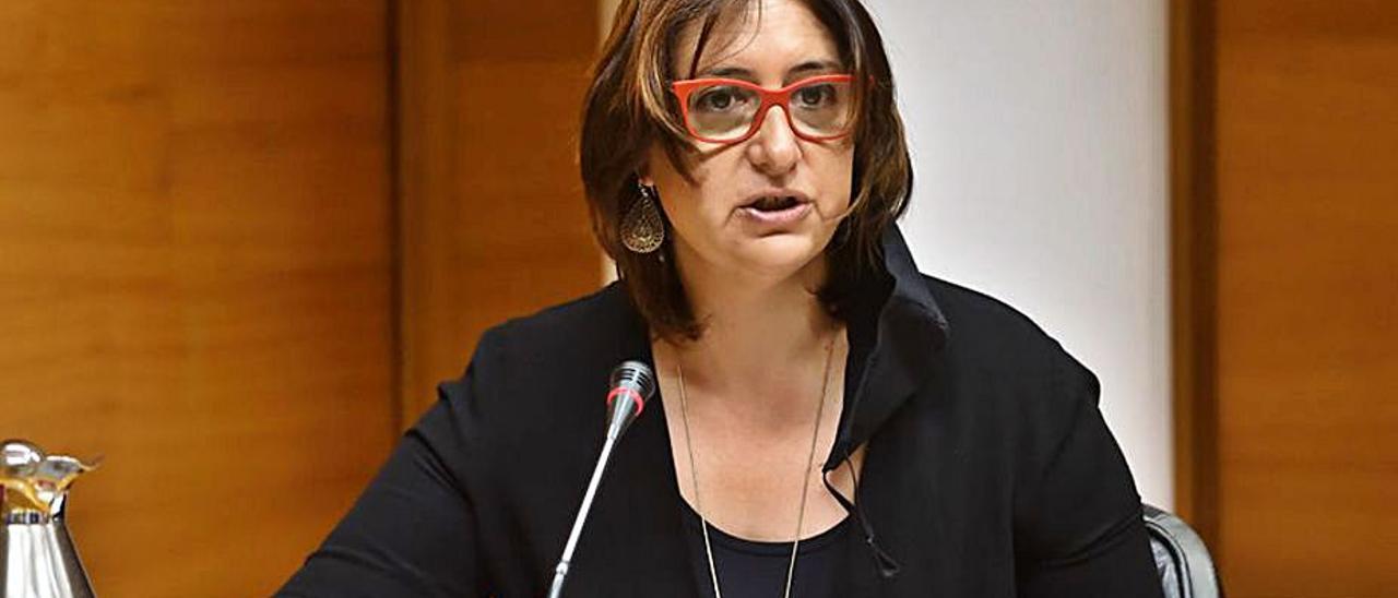 La consellera Rosa Pérez, en una comparecencia en 2020. | LEVANTE-EMV