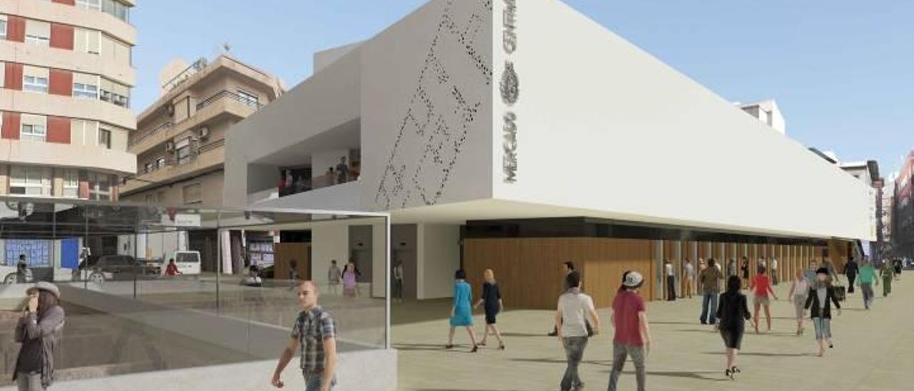 Representaciones de cómo quedará el nuevo Mercado Central de Elche si se lleva a cabo el actual proyecto.