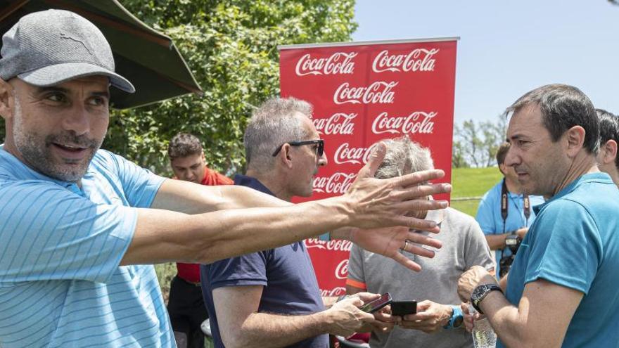 Pep Guardiola aquest migdia al PGA Catalunya Golf