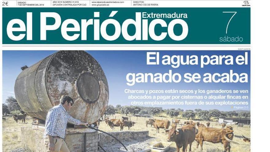 Esta es la portada de EL PERIÓDICO EXTREMADURA correspondiente al día 7 de septiembre del 2019