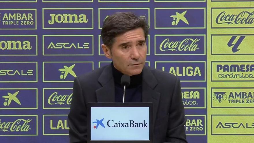 Marcelino: "No me gusto nada el final, pusimos en riesgo un resultado favorable,"