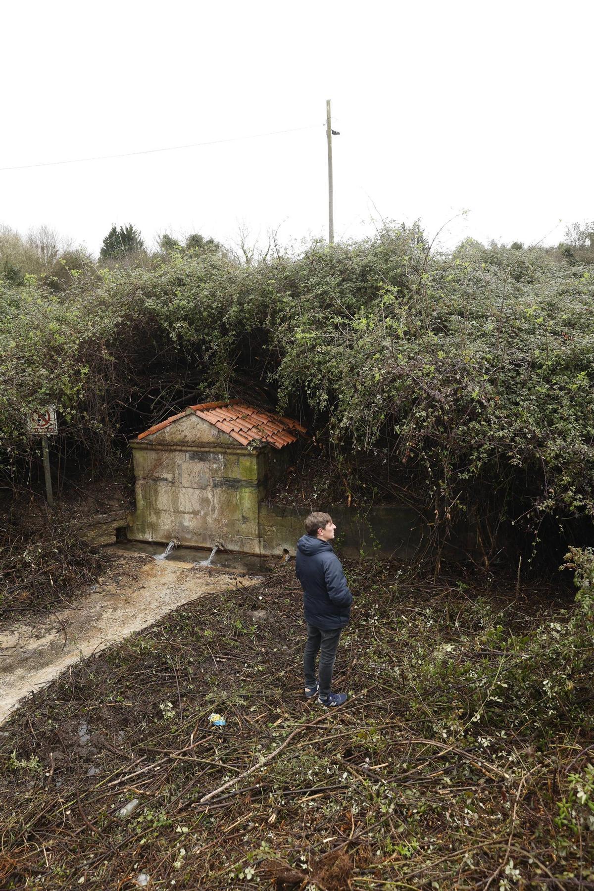 La histórica fuente de Contrueces, en Gijón, de nuevo a la vista gracias al trabajo e iniciativa de los vecinos (en imágenes)