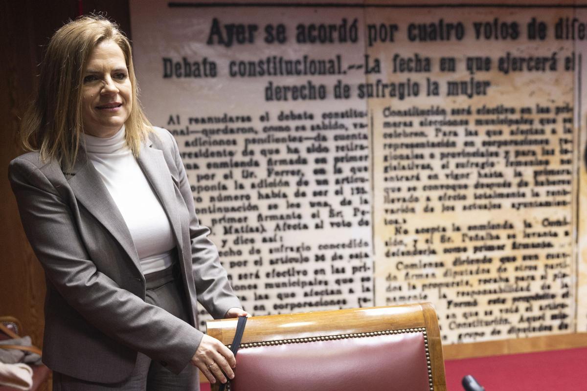 Pilar Bernabé, en el Senado.