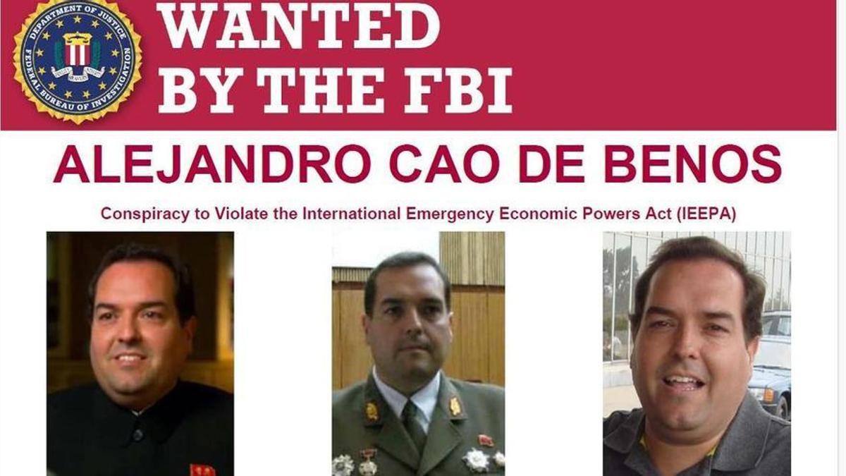 Notificación del FBI sobre Alejandro Cao de Benós.