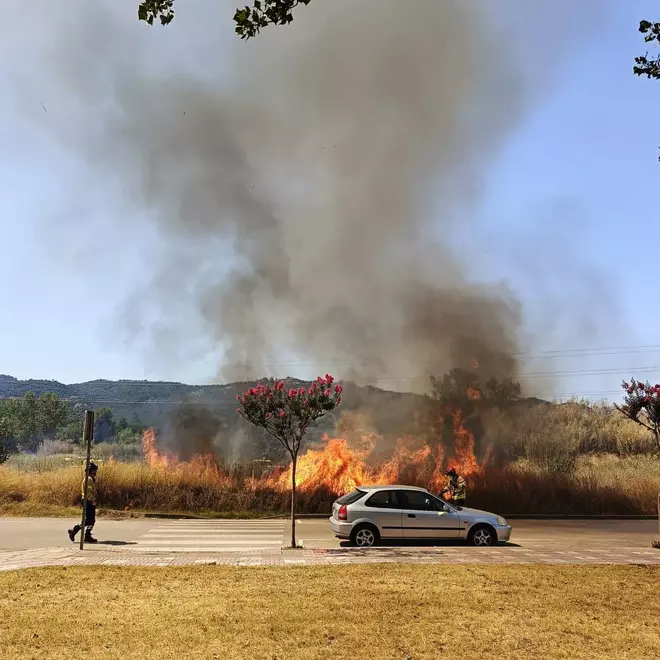 Les imatges del foc del solar de Santa Cristina d'Aro