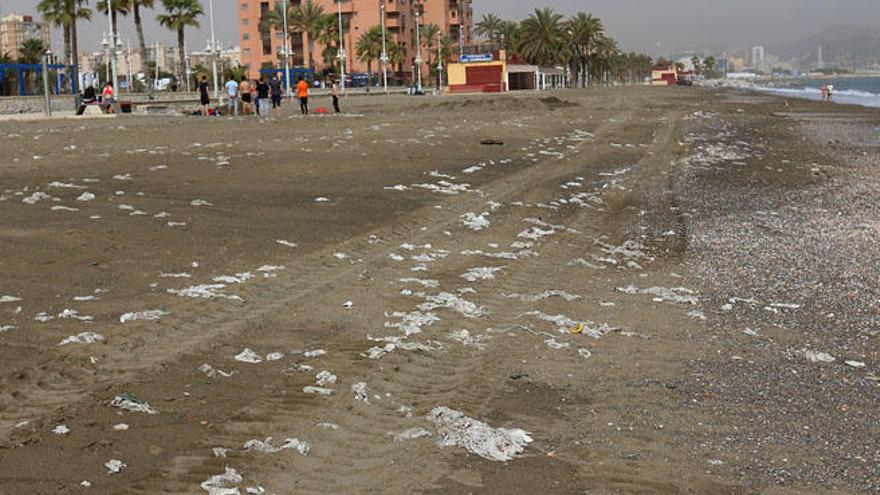 La playa de la Misericordia, este lunes.