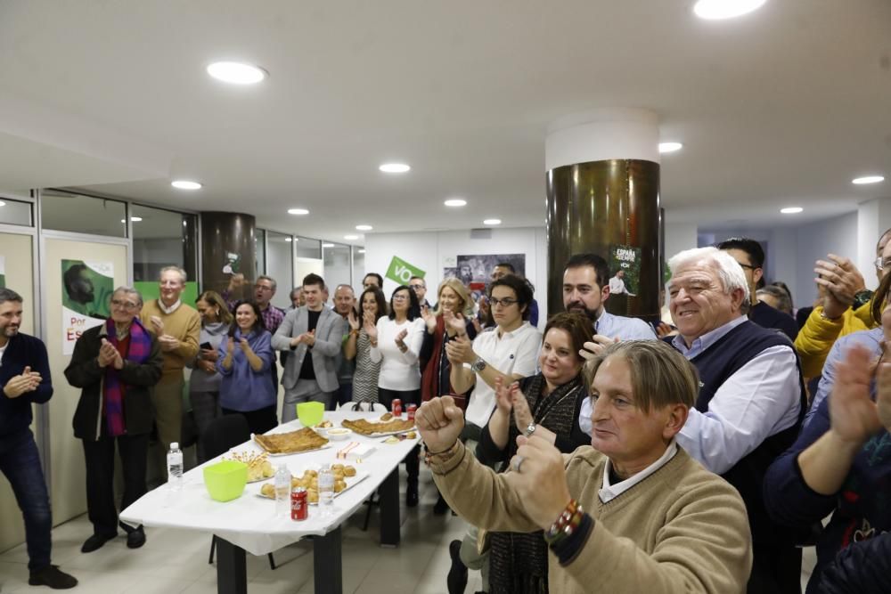 Noche electoral de Vox en Asturias