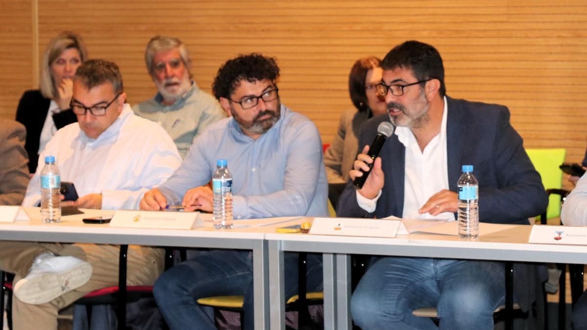 Josep Ferrà, alcalde de Esporles, durante su intervención en la Asamblea de Alcaldes y Alcaldesas celebrada este martes en Sant Llorenç.
