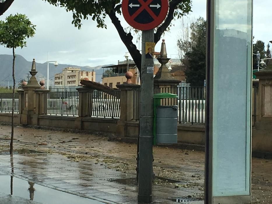 El temporal de lluvia causa estragos en Murcia