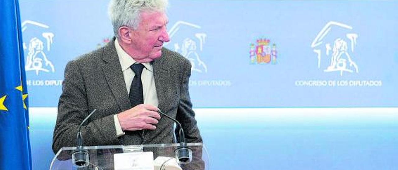El diputado de NC, Pedro Quevedo, esta semana en declaraciones de apoyo a los presupuestos.