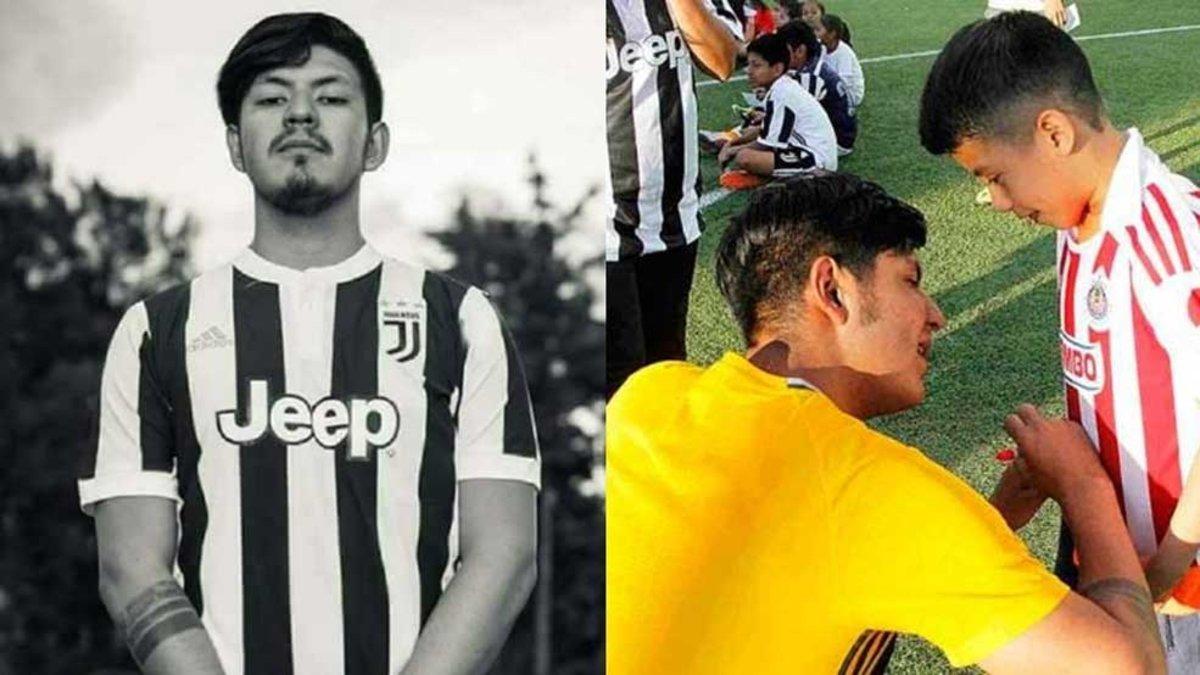 Dionicio Rodríguez haciéndose pasar por jugador de la Juventus