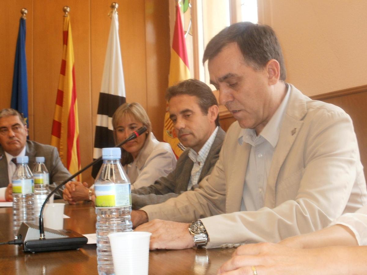 Miquel Caelles a la sala de Plens de Súria, en una imatge d'arxiu