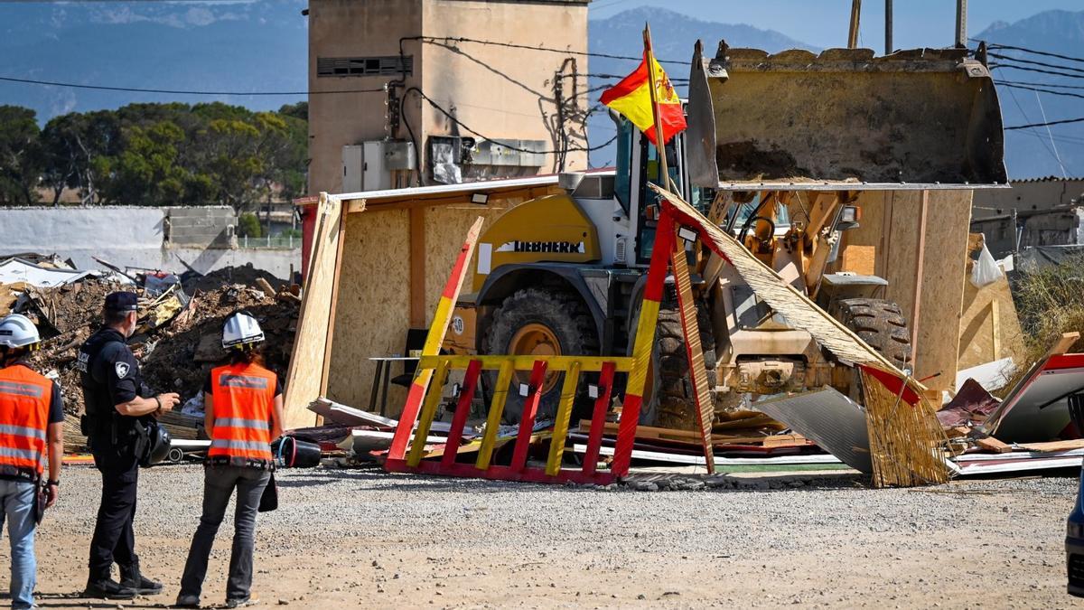 Así ha sido el derribo de construcciones ilegales en Son Banya