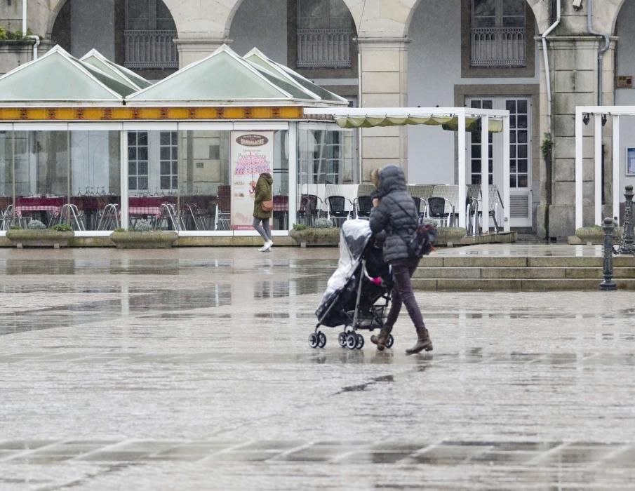 A Coruña despide enero con lluvias