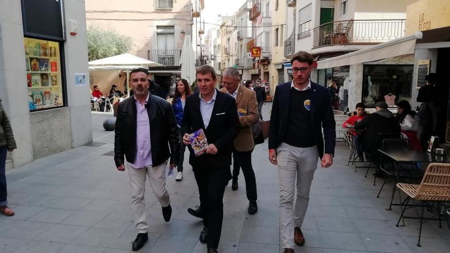 Héctor Amelló durant la seva visita a Palamós.