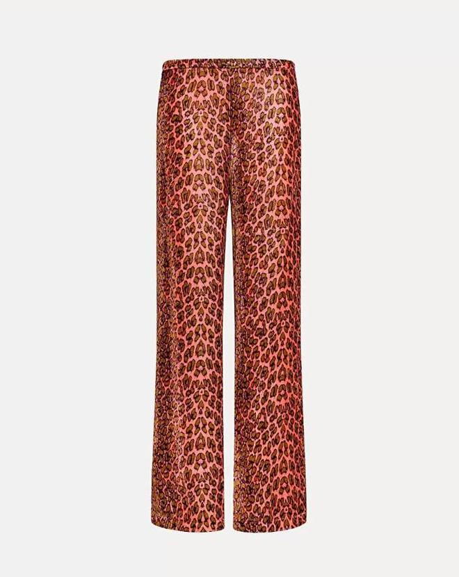 Pantalones de leopardo rojo de forte forte