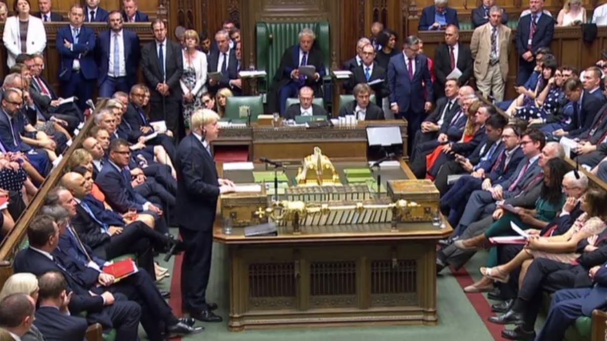 Primera intervención de Boris Johnson en el Parlamento como primer ministro.