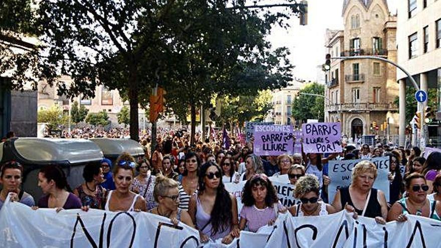 Concentració de rebuig ahir per la violació a Manresa.