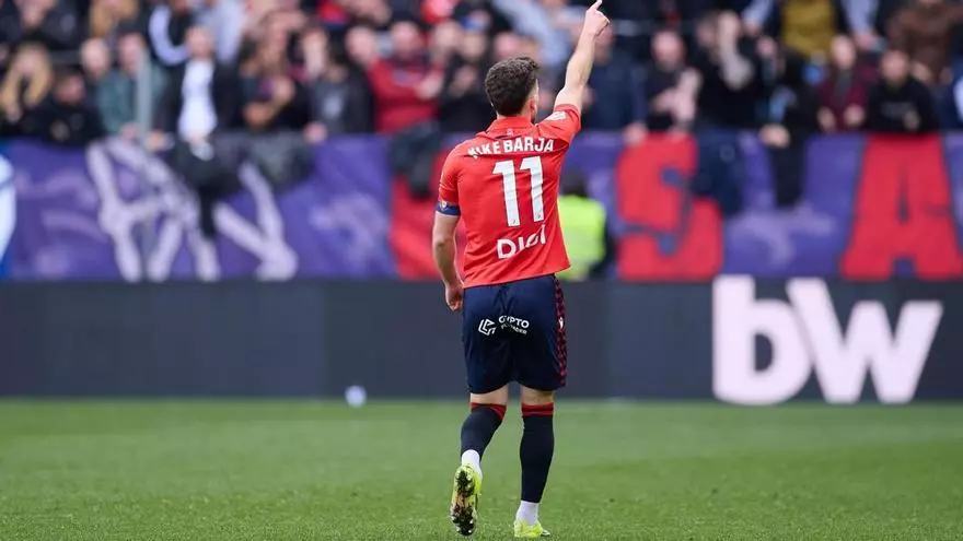 Barja mete a Osasuna en el partido con el 1-2