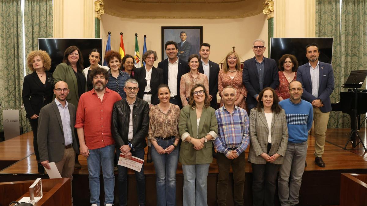 Entrega de premios este jueves en el salón de plenos de la Diputación de Badajoz.